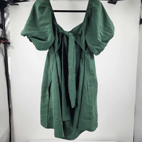 Francesca’s Alexia bow back mini dress green L NWT - Picture 5 of 8